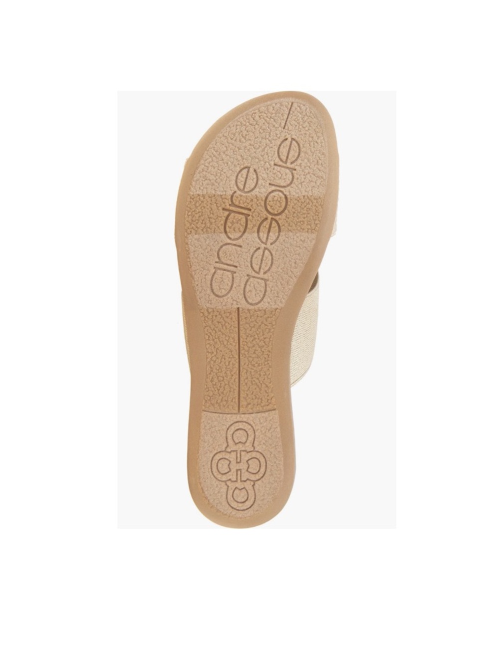 Andre Assous Nabila Flat Two‑Strap Slide Sandals Tan & Natural Women’s Size 10 - Picture 10 of 13